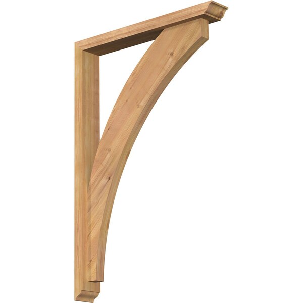 Ekena Millwork Thorton Traditional Smooth Bracket w/ Offset Brace, Western Red Cedar, 3 1/2"W x 24"D x 36"H BKT0402X24X36THR01SWR - main